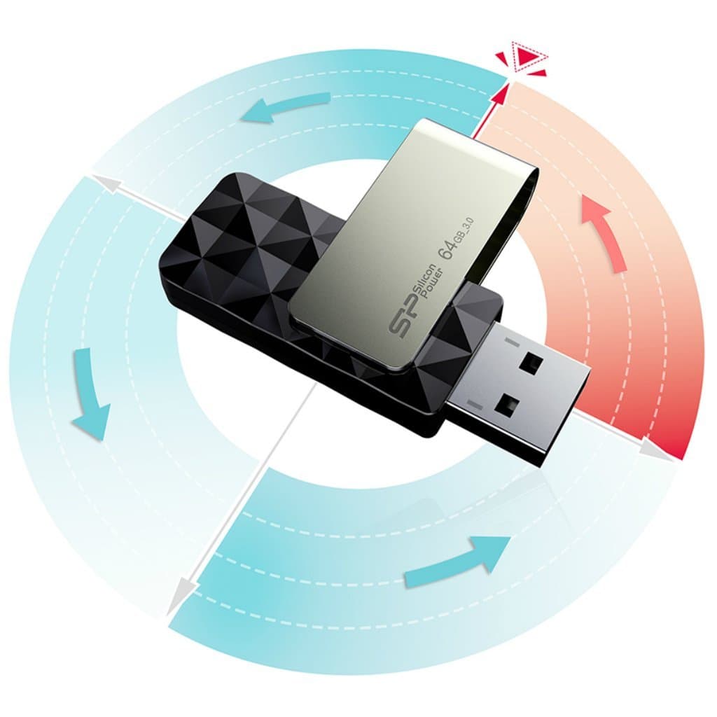 Memorie USB USB Blaze B30 32GB USB 3.0 Black "SP032GBUF3B30V1K" — miniatură