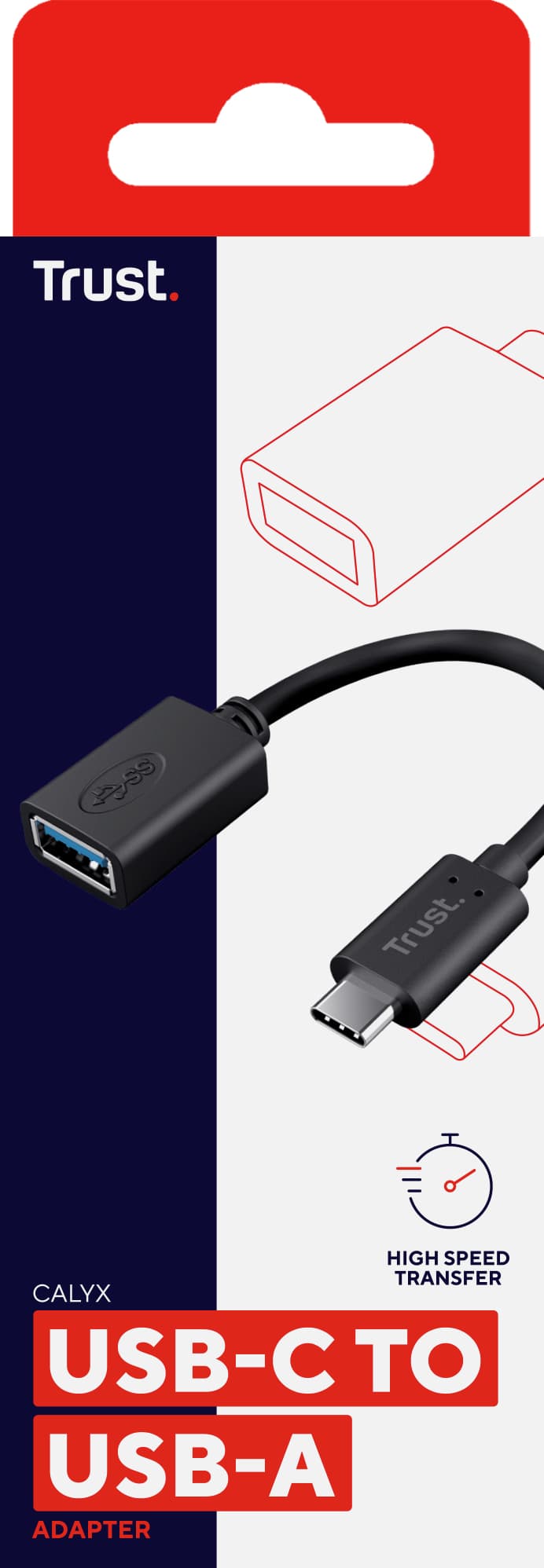 Adaptor Trust Calyx USB-C-USB-A, ng "TR-20967" — miniatură