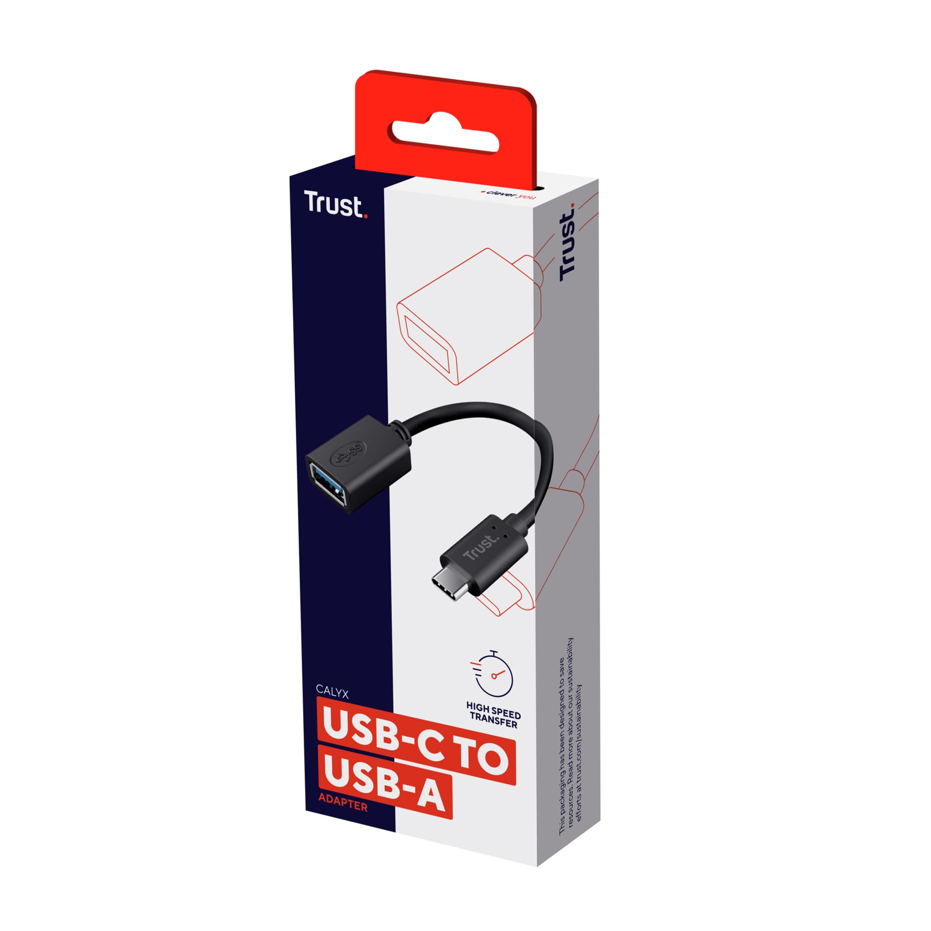 Adaptor Trust Calyx USB-C-USB-A, ng "TR-20967" — miniatură