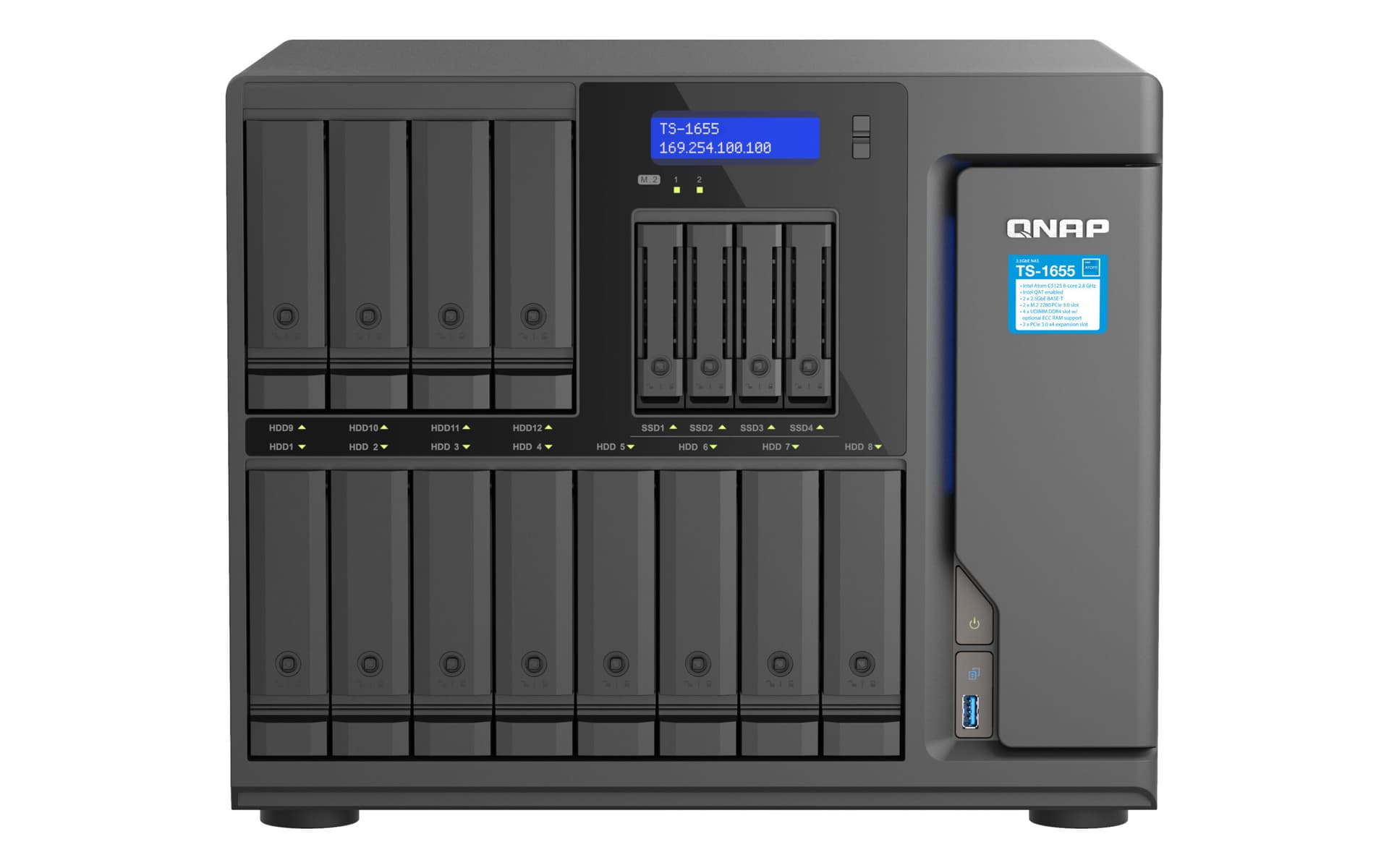 NAS QNAP 1655 16-Bay, CPU Intel® Atom® "TS-1655-8G"