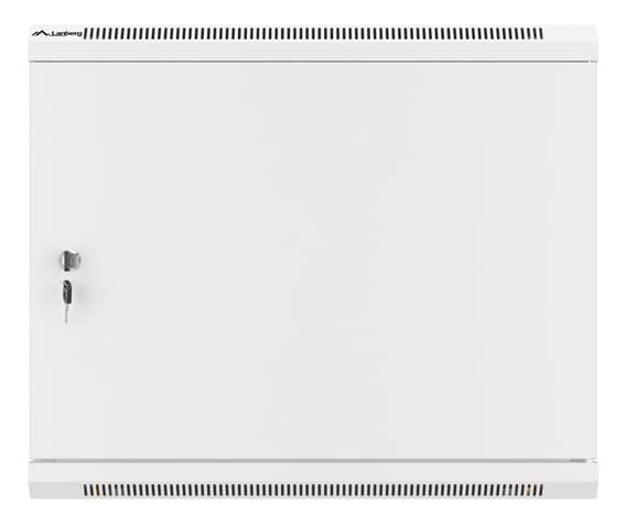 Dulap rack de perete 19", 9U, 600x600 mm, pentru asamblare, usa metalica, gri — miniatură