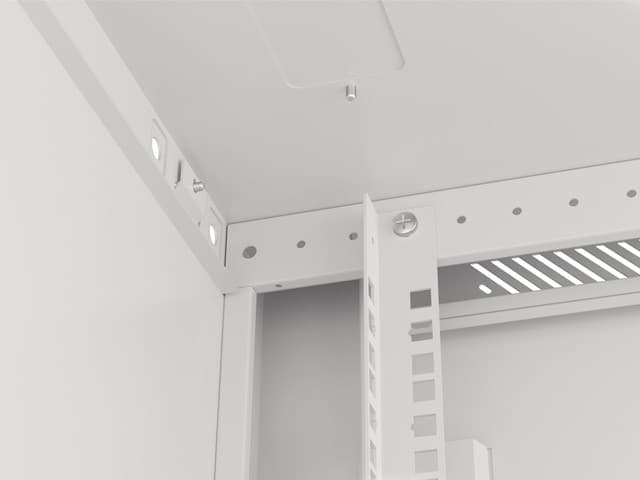 Dulap rack 19" perete 12U/ 600x600 V2 gr "WF01-6612-10S" — miniatură