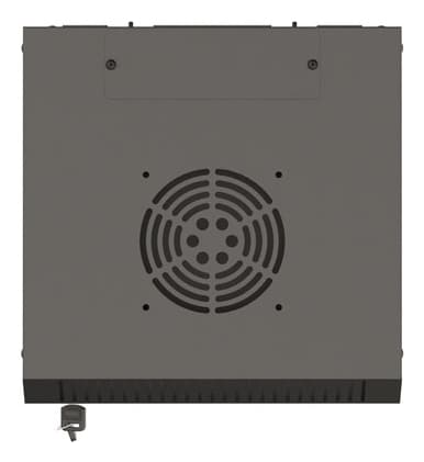 Dulap rack 10" perete 6U / 300x300 (flat pack) cu ușă din sticlă, negru — miniatură