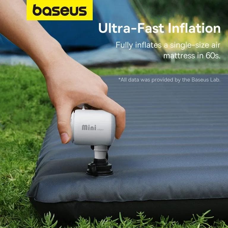 POMPA DE AER Baseus PocketGo Portable, acumulator integrat, 230L/min, alb "C11157700221-00" - 6932172635008 — miniatură