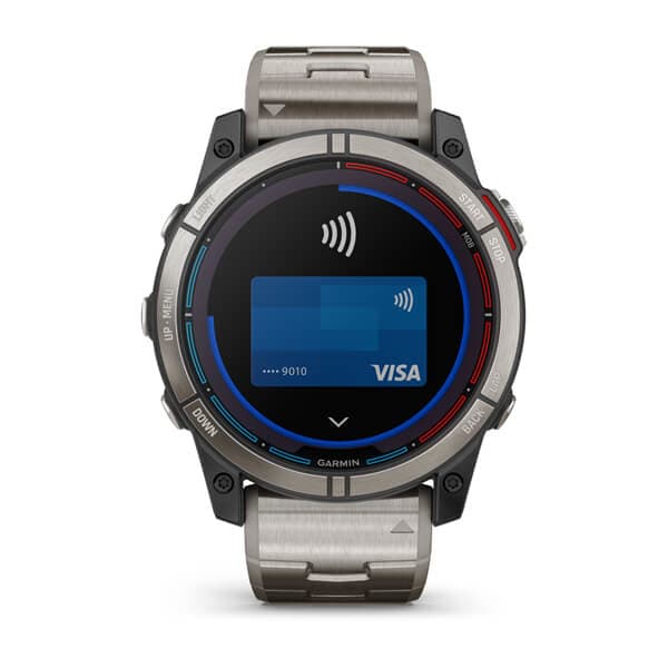 Smartwatch Quatix 7X Solar Edition, rama din titan cu curea din titan "010-02541-61" — miniatură