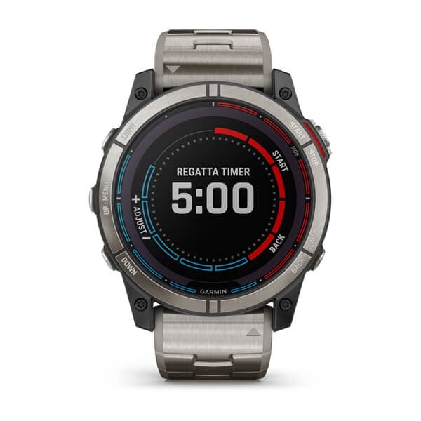 Smartwatch Quatix 7X Solar Edition, rama din titan cu curea din titan "010-02541-61" — miniatură