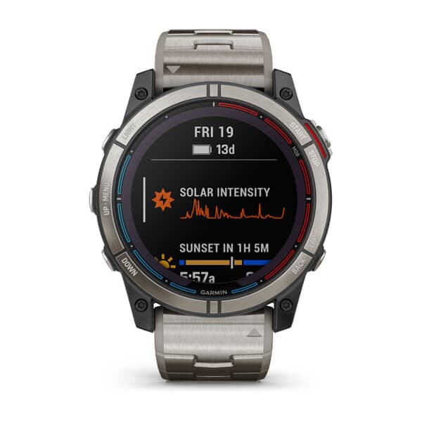 Smartwatch Quatix 7X Solar Edition, rama din titan cu curea din titan "010-02541-61" — miniatură