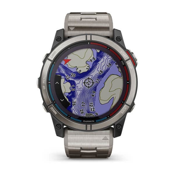 Smartwatch Quatix 7X Solar Edition, rama din titan cu curea din titan "010-02541-61" — miniatură