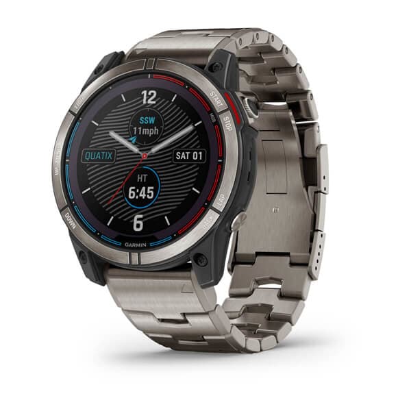 Smartwatch Quatix 7X Solar Edition, rama din titan cu curea din titan "010-02541-61"