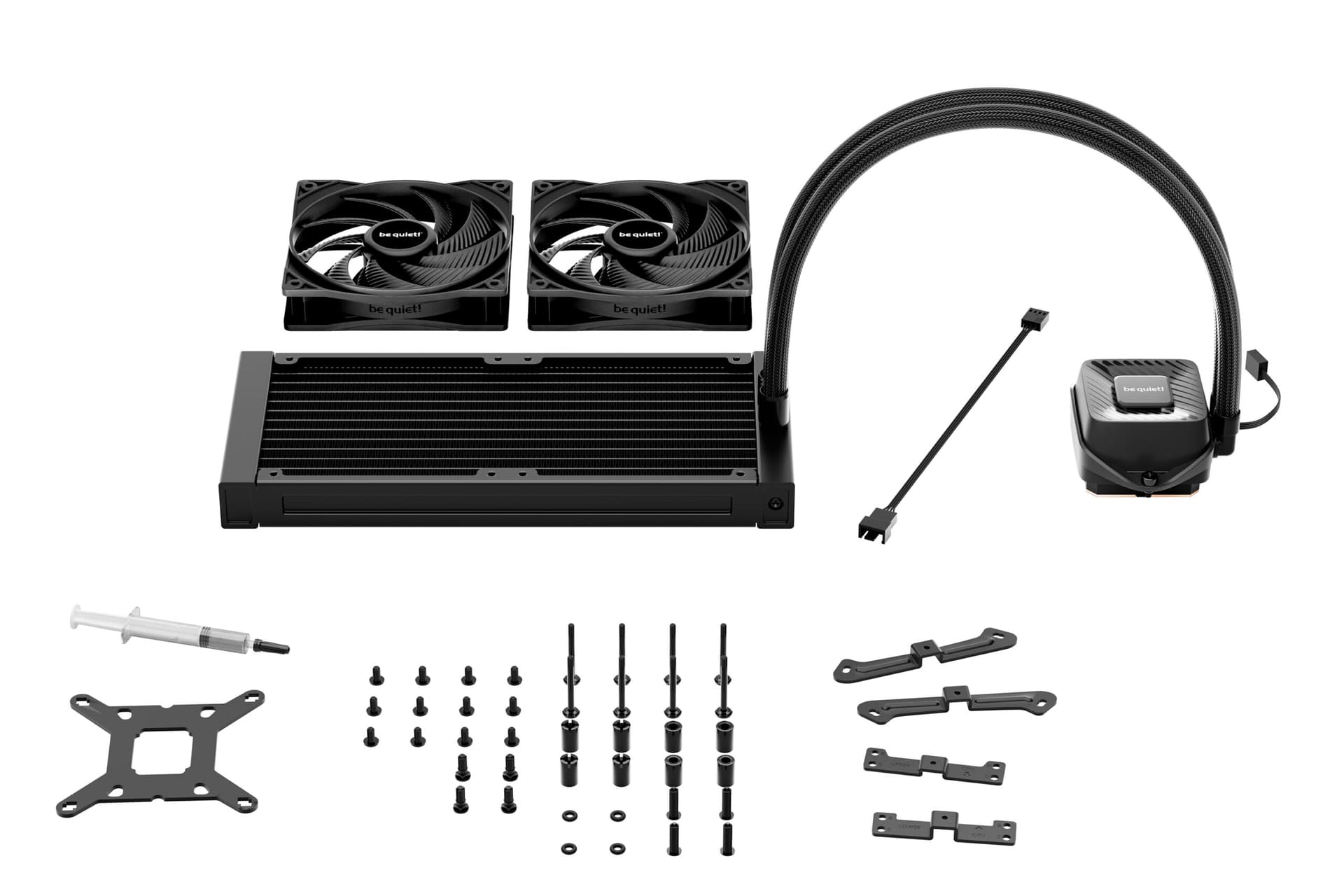 COOLER be quiet "PURE&nbsp;LOOP 3", skt. LGA1851, LGA 1700, AM4, AM5, racire cu lichid, 2 x 120mm, 2100 RPM, negru "BW027EU" — miniatură