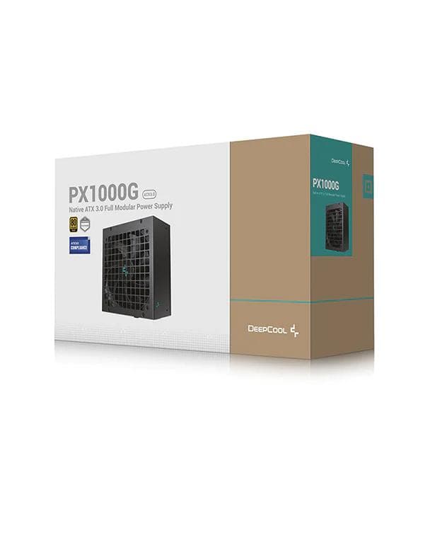 SURSA Gamer Storm by DeepCool PQ1000G, 1000W, certificare 80Plus Gold, modular, active PFC + Half Bridge SRC LLC + DC to DC, fan 120mm, negru, "R-PQA00G-FD1B-JGEU-V1" — miniatură
