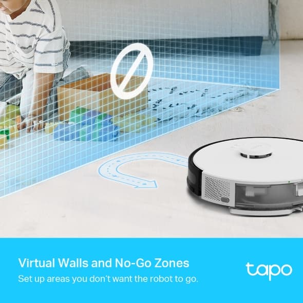 ASPIRATOR TP-Link, mop si navigare LiDAR, putere 4200Pa, autonomie 5 ore, control vocal si aplicatie, alb "Tapo RV30" — miniatură