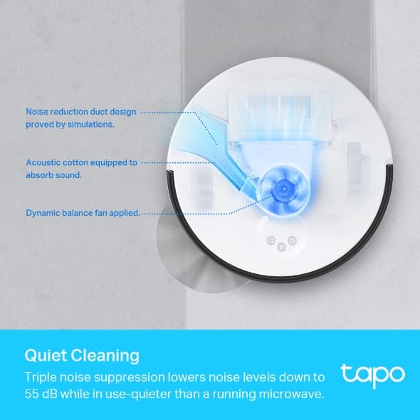ASPIRATOR TP-Link, mop si navigare LiDAR, putere 4200Pa, autonomie 5 ore, control vocal si aplicatie, alb "Tapo RV30" — miniatură
