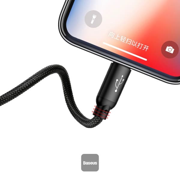 CABLU alimentare si date Baseus Three Primary Colors, pt. smartphone, USB la Micro-USB+Lightning+USB Type-C 3.5A, 1.2m, negru "CAMLT-BSY01" - 6953156273948 — miniatură