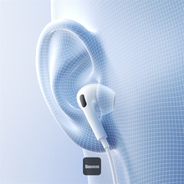 CASTI Baseus Encok CZ19, in ear, pt smartphone, microfon pe casca, conectare prin cablu USB Type-C, alb "A00182201213-00" - 6932172682965 — miniatură