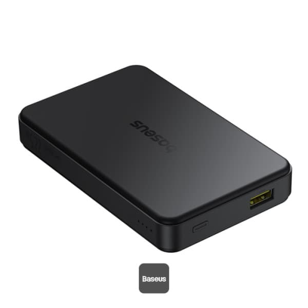POWER BANK Baseus Airpow II Qi2, magnetic, include cablu USB Type-C la USB Type-C, 1 x USB Type-C, 1 x USB, capacitate 10000mAh 22.5W, negru "P10080000123-00" - 6932172676988 — miniatură