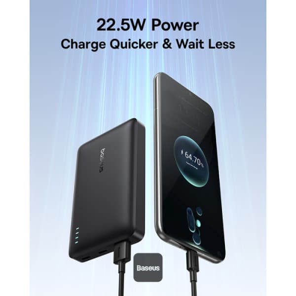 POWER BANK Baseus EnerFill FP21, 10000mAh, 22.5W, 2 x USB Type-C, 1 x USB, include cablu USB Type-C la USB Type-C, negru, "P1008210D123-00" - 6932172690304 — miniatură