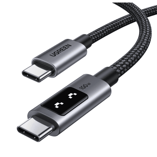 CABLU alimentare si date Ugreen, "L509", Fast Charging Data Cable pt. smartphone, USB Type-C la USB Type-C 100W/5A, 3m, braided, gri "35513"