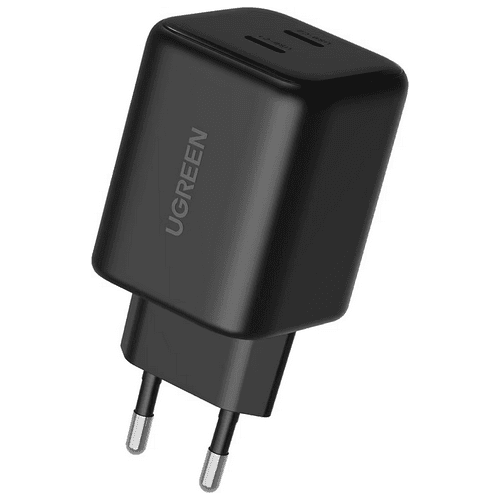 INCARCATOR retea Ugreen GaN "X526" Quick Charge 45W, 2 x USB Type-C, negru "65058" — miniatură