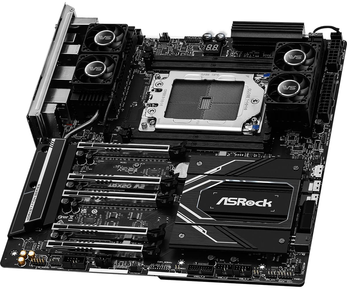 Placa de baza AsRock TRX50 WS, eATX, skt. AMD sTR5, 4xDDR5, 4xSATA, 2xM.2, "90-MXBN40-A0UAYZ" — miniatură