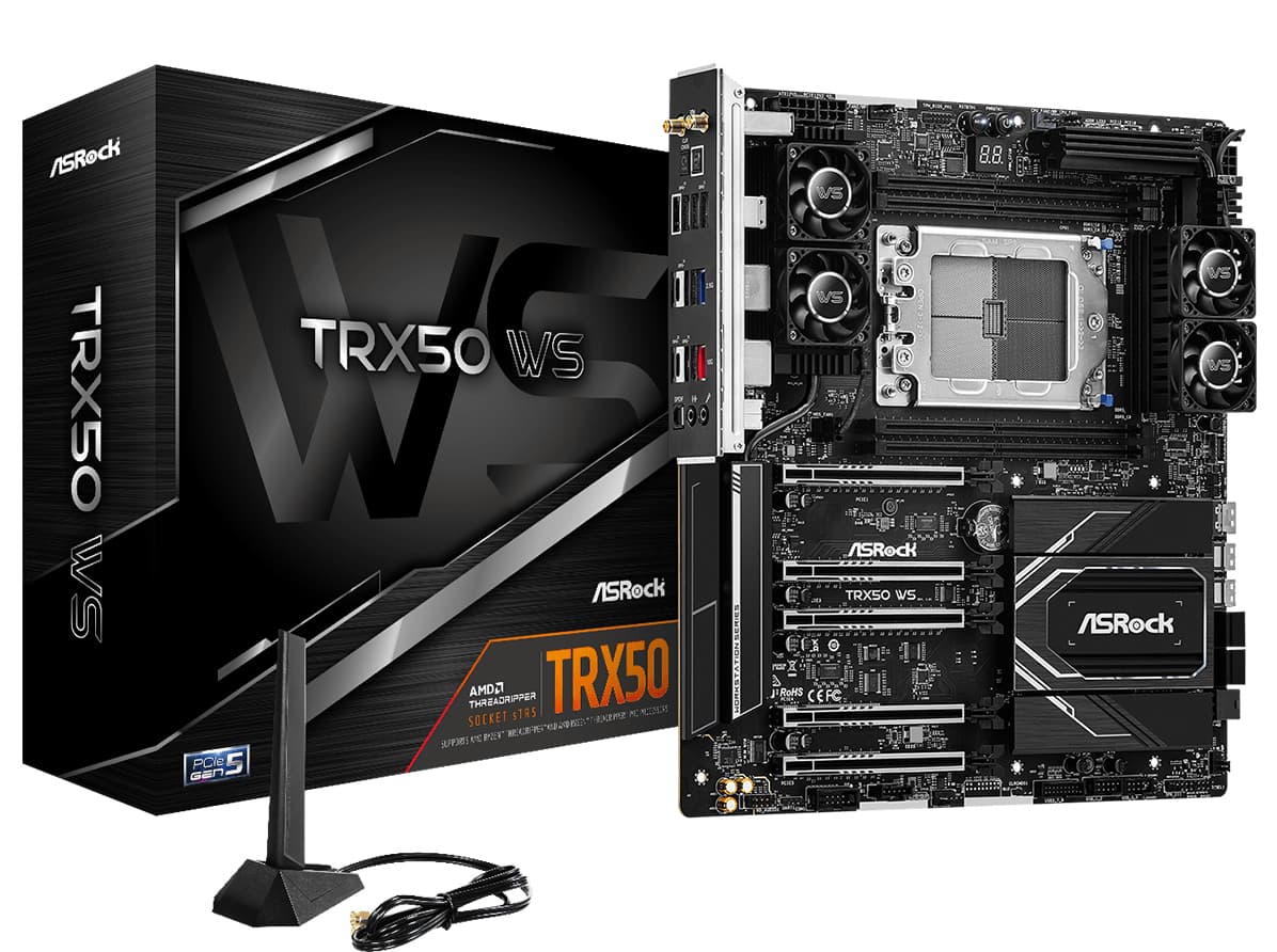 Placa de baza AsRock TRX50 WS, eATX, skt. AMD sTR5, 4xDDR5, 4xSATA, 2xM.2, "90-MXBN40-A0UAYZ"