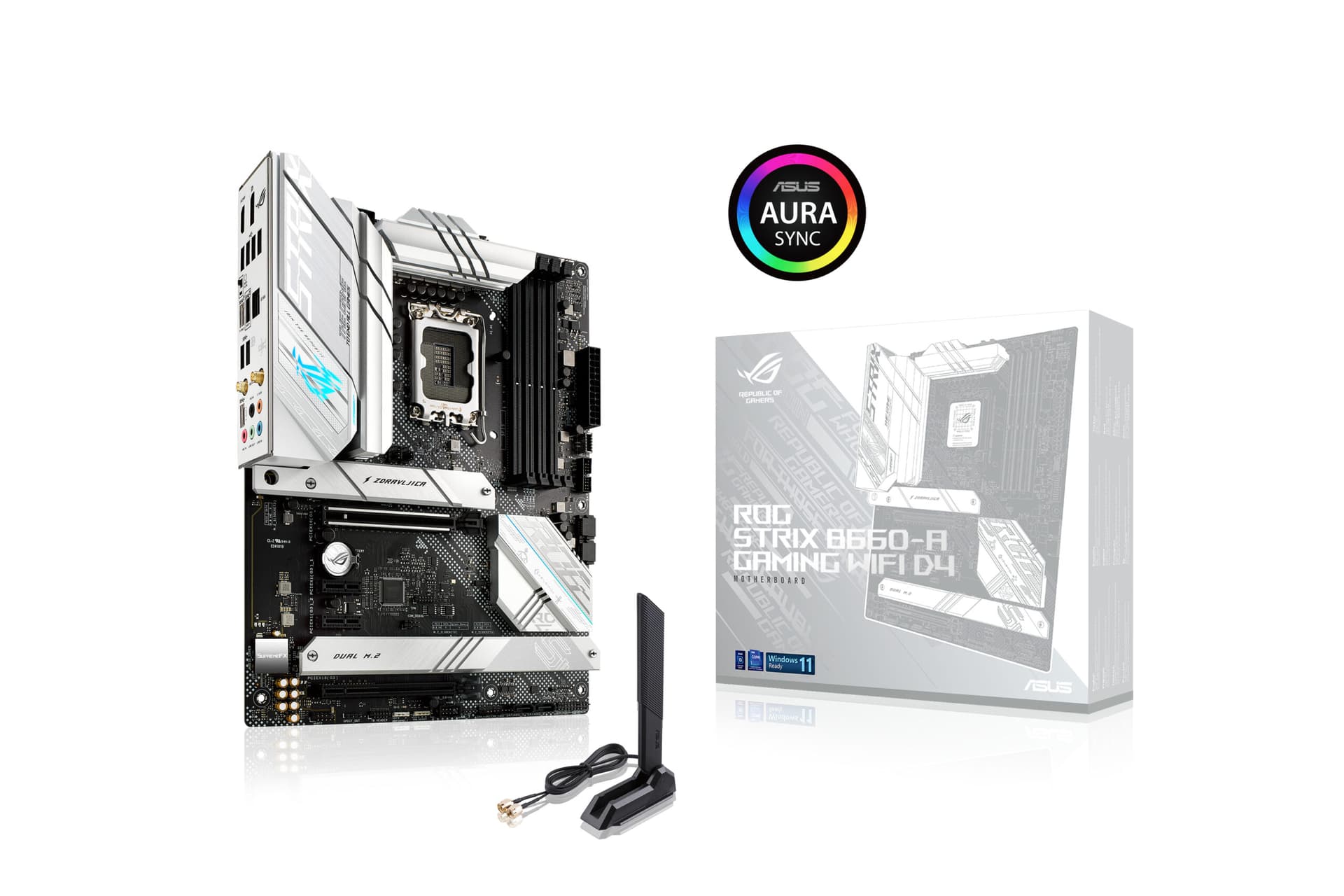 Placa de baza ROG STRIX B660-A GAMING WIFI D4, Intel B660, Socket 1700, ATX "90MB18S0-M0EAY0" — miniatură