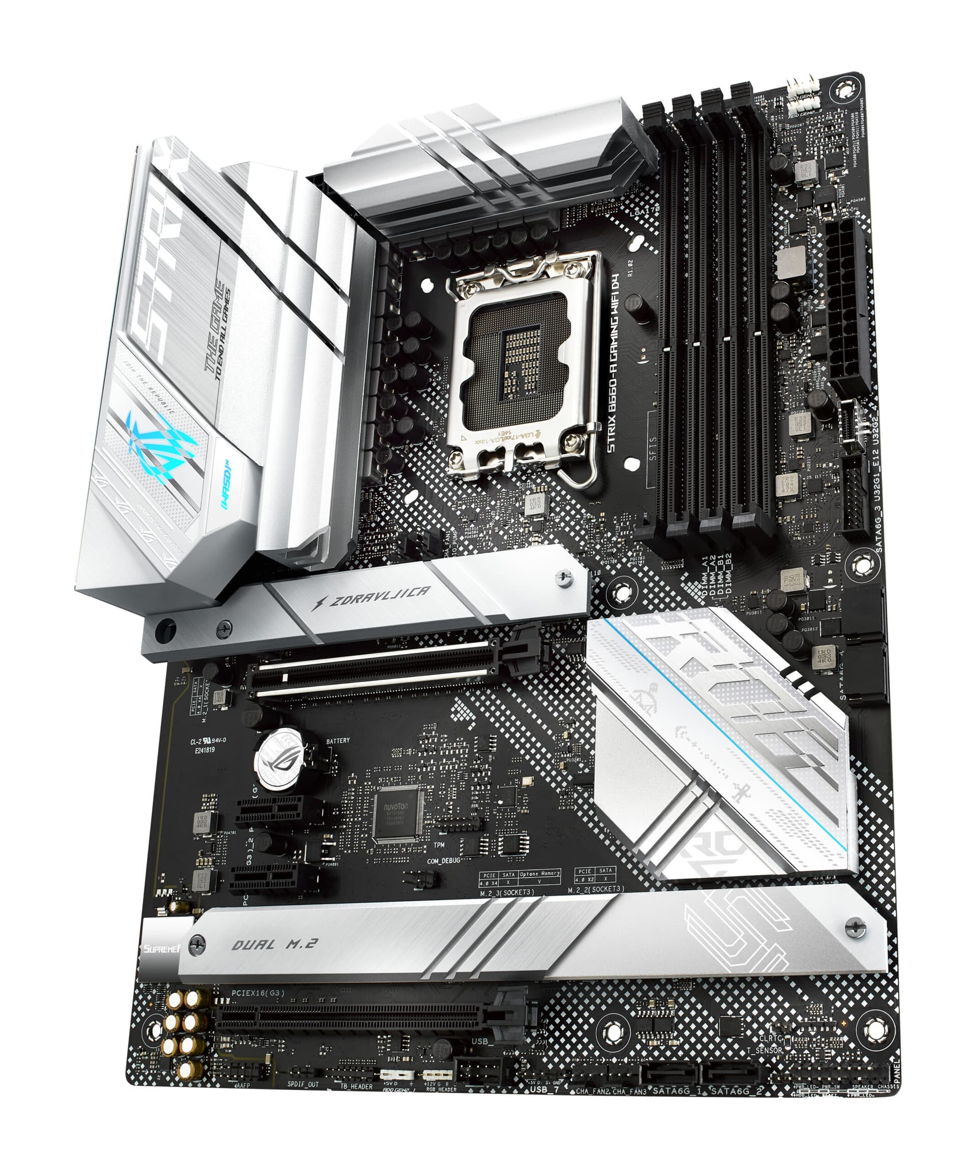Placa de baza ROG STRIX B660-A GAMING WIFI D4, Intel B660, Socket 1700, ATX "90MB18S0-M0EAY0" — miniatură