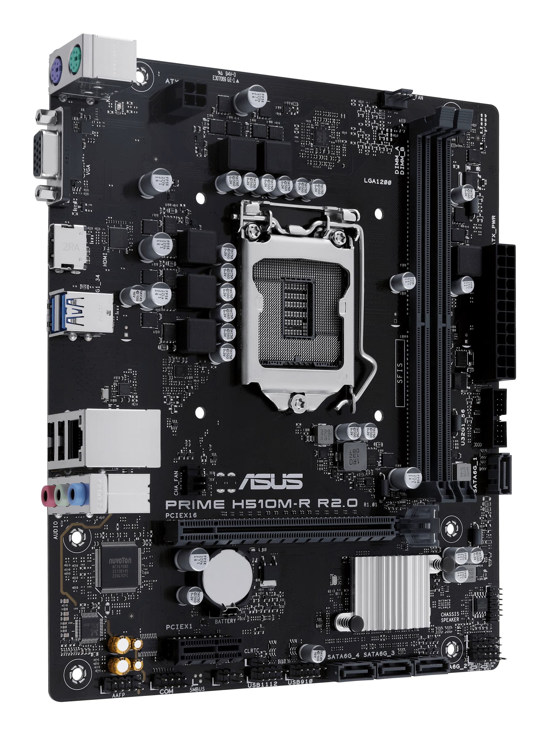 Placa de baza MB ASUS Intel 1200 PRIME H510M-R R2.0-SI "90MB1EX0-M0ECY0" — miniatură