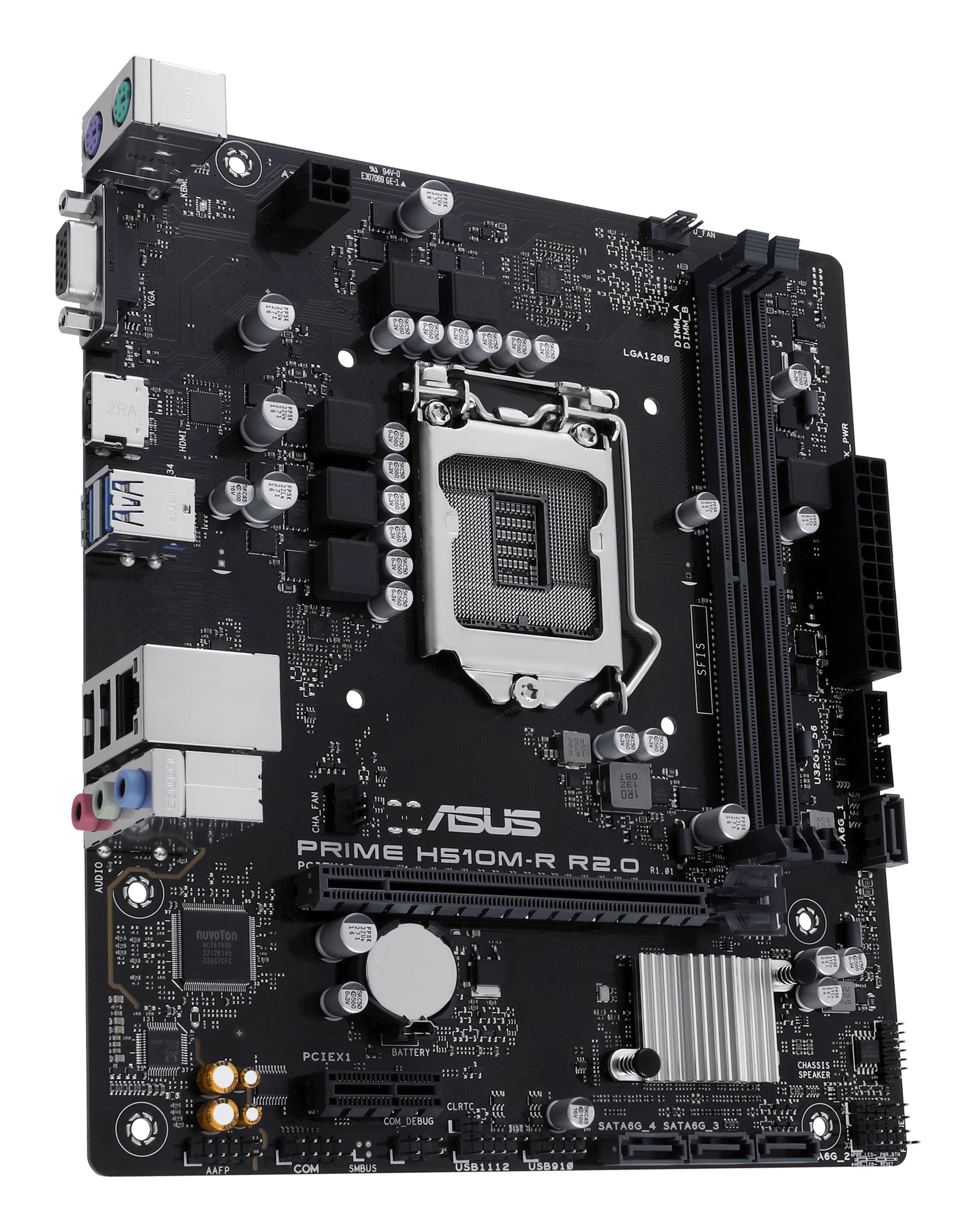 Placa de baza MB ASUS Intel 1200 PRIME H510M-R R2.0-SI "90MB1EX0-M0ECY0" — miniatură