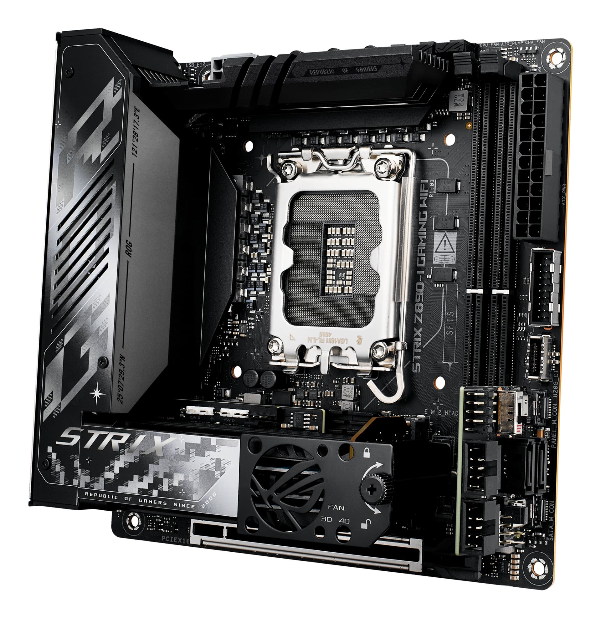 Placa de baza ASUS ROG Strix Z890-I Gaming WiFi Mainboard, Sockel LGA 1851, Intel Z890, Mini-ITX, DDR5 "90MB1IC0-M0EAY0" — miniatură