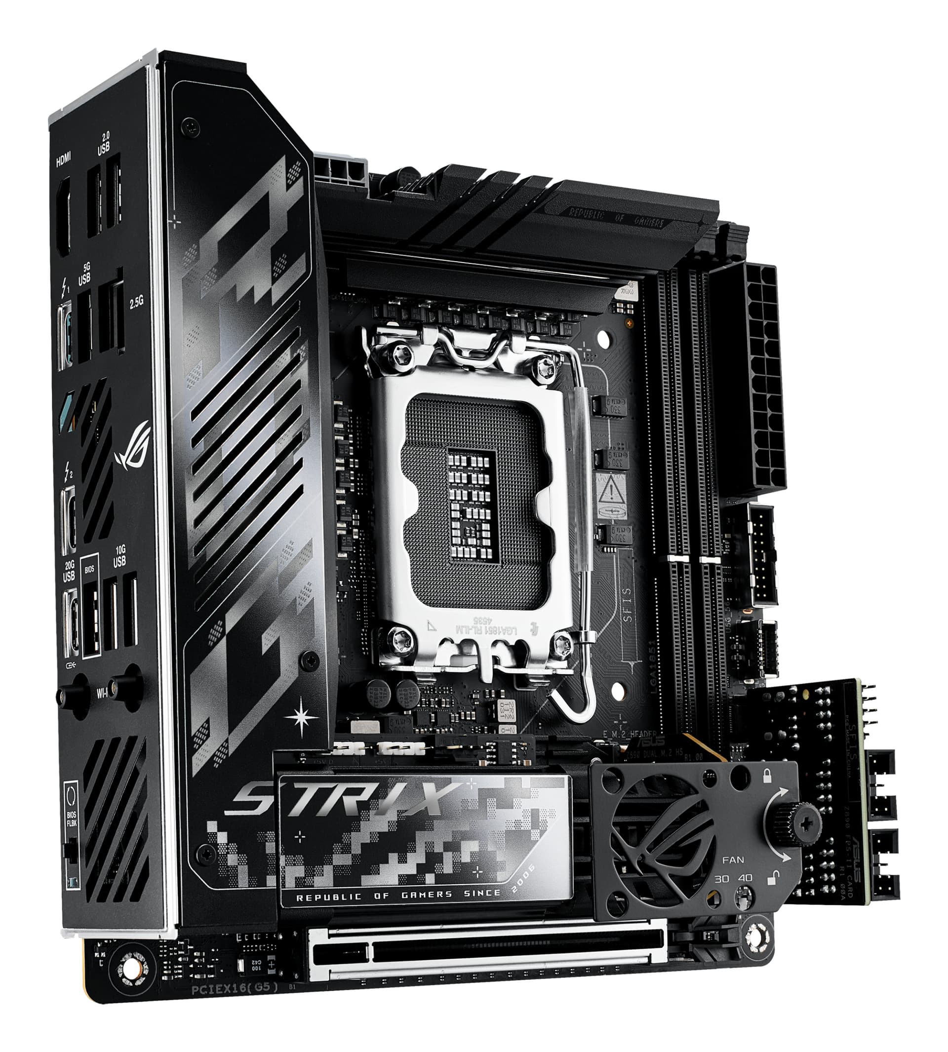 Placa de baza ASUS ROG Strix Z890-I Gaming WiFi Mainboard, Sockel LGA 1851, Intel Z890, Mini-ITX, DDR5 "90MB1IC0-M0EAY0" — miniatură