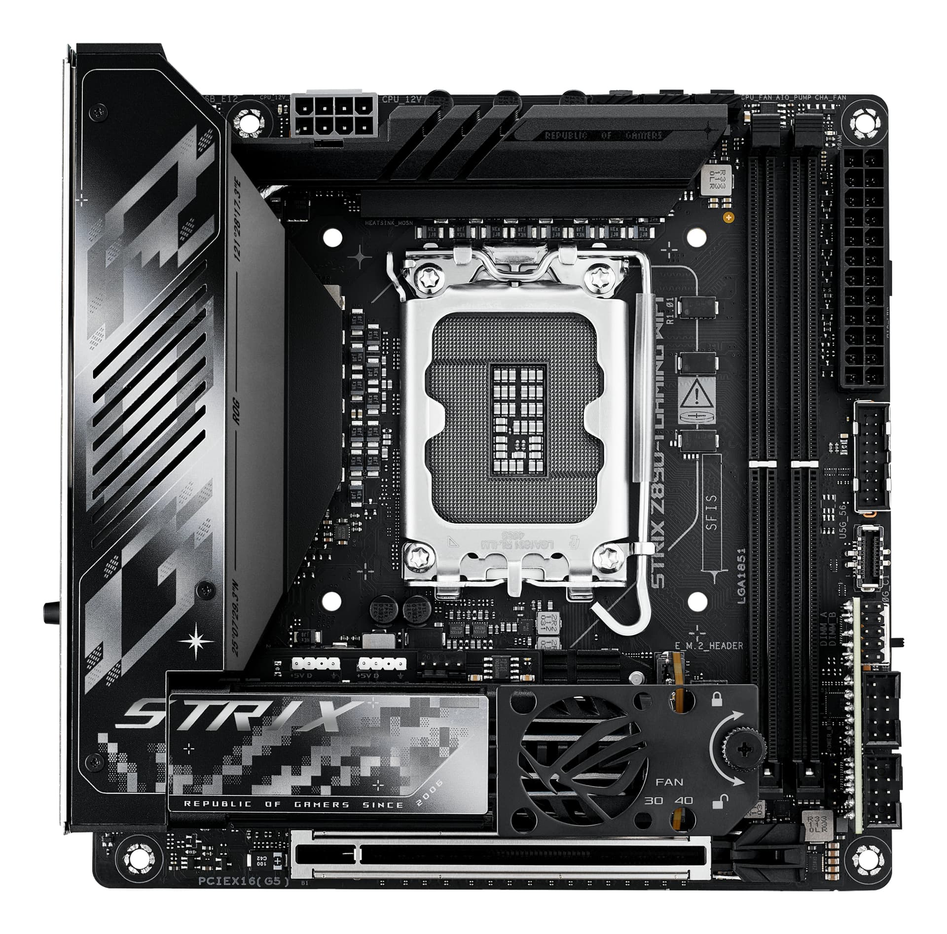Placa de baza ASUS ROG Strix Z890-I Gaming WiFi Mainboard, Sockel LGA 1851, Intel Z890, Mini-ITX, DDR5 "90MB1IC0-M0EAY0" — miniatură
