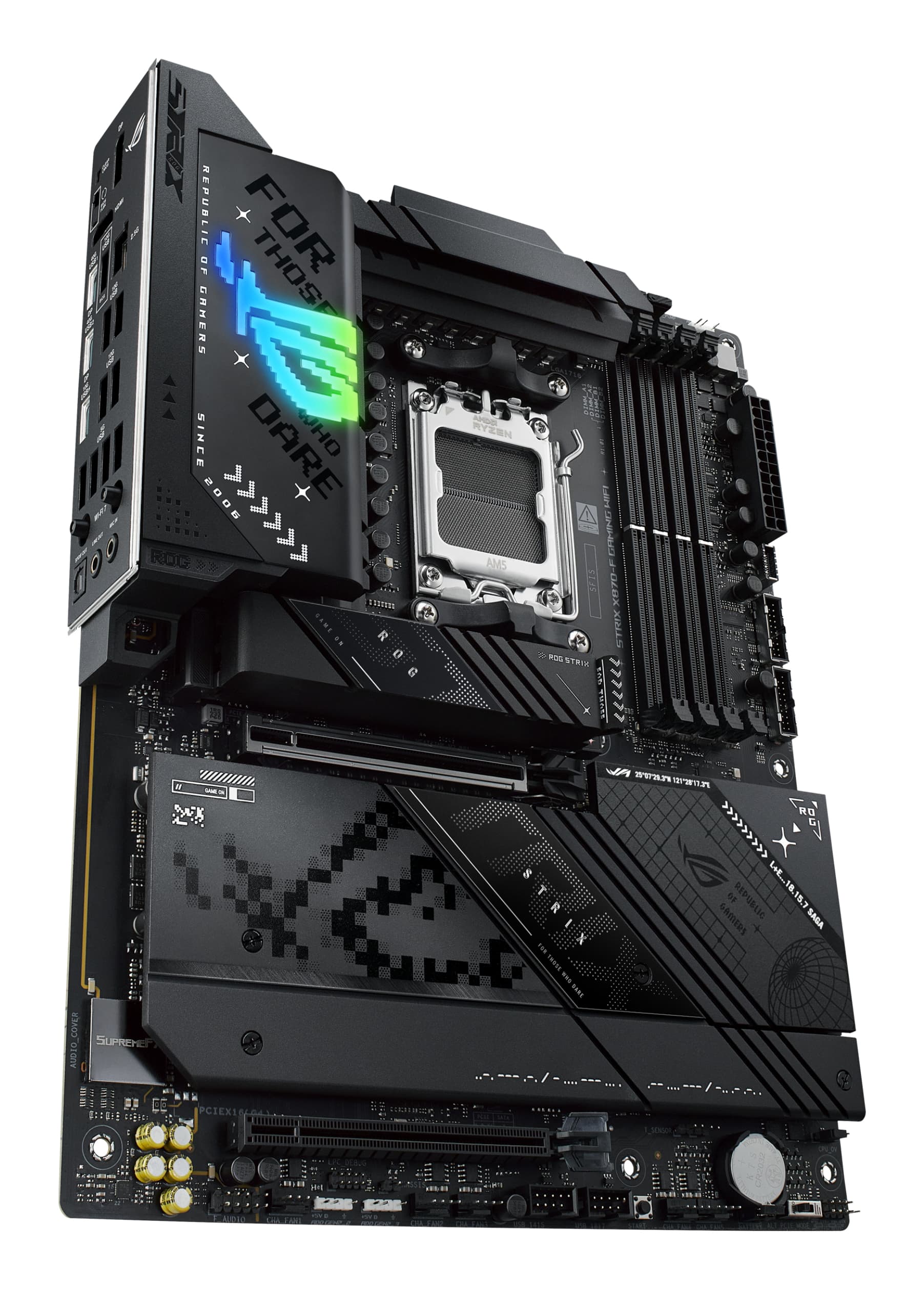 Placa de baza ROG STRIX X870-F GAMING WIFI, AMD X870, Socket AM5, ATX "90MB1IV0-M0EAY0" — miniatură