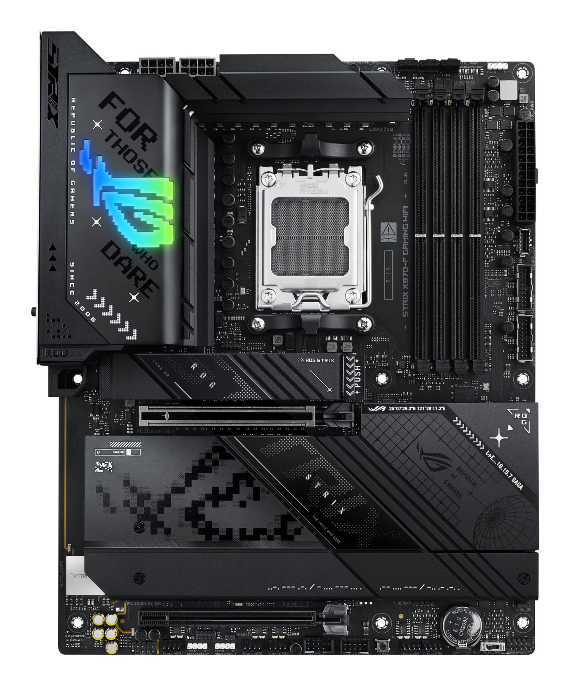 Placa de baza ROG STRIX X870-F GAMING WIFI, AMD X870, Socket AM5, ATX "90MB1IV0-M0EAY0" — miniatură