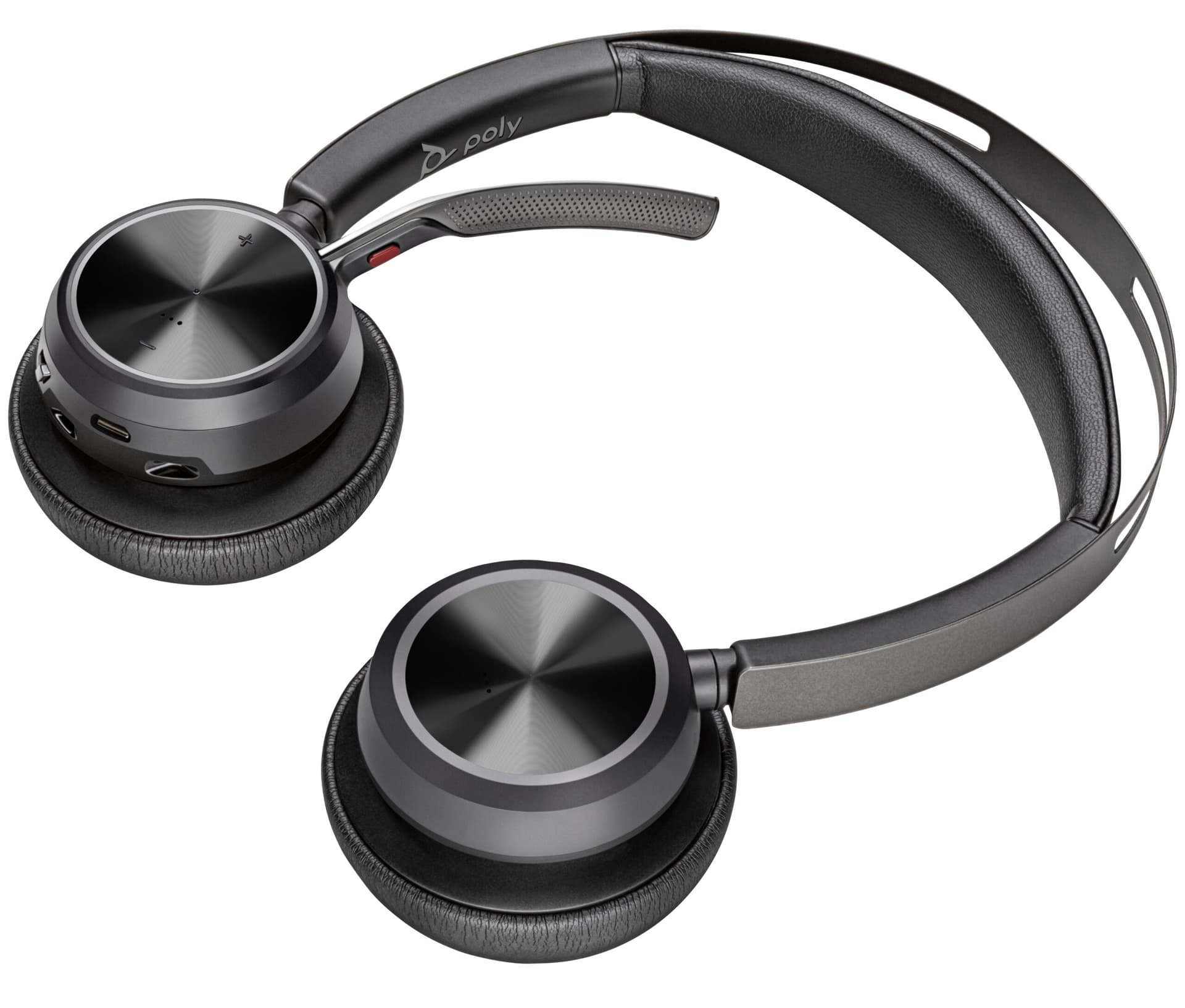 Poly Voyager Focus 2 USB-C-C Headset +USB-C/A Adapter +Charging Stand "9T9J5AA" — miniatură
