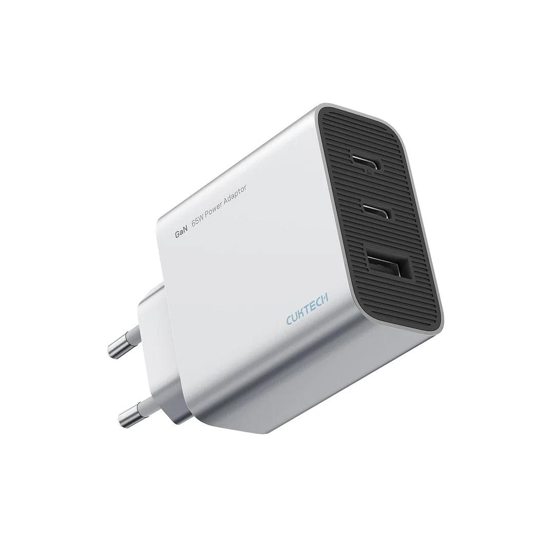 INCARCATOR retea Cuktech 2C1A Quick Charge 65W, 2 x USB Type-C Output, 1 x USB, argintiu "CUK0A15CEUSL"