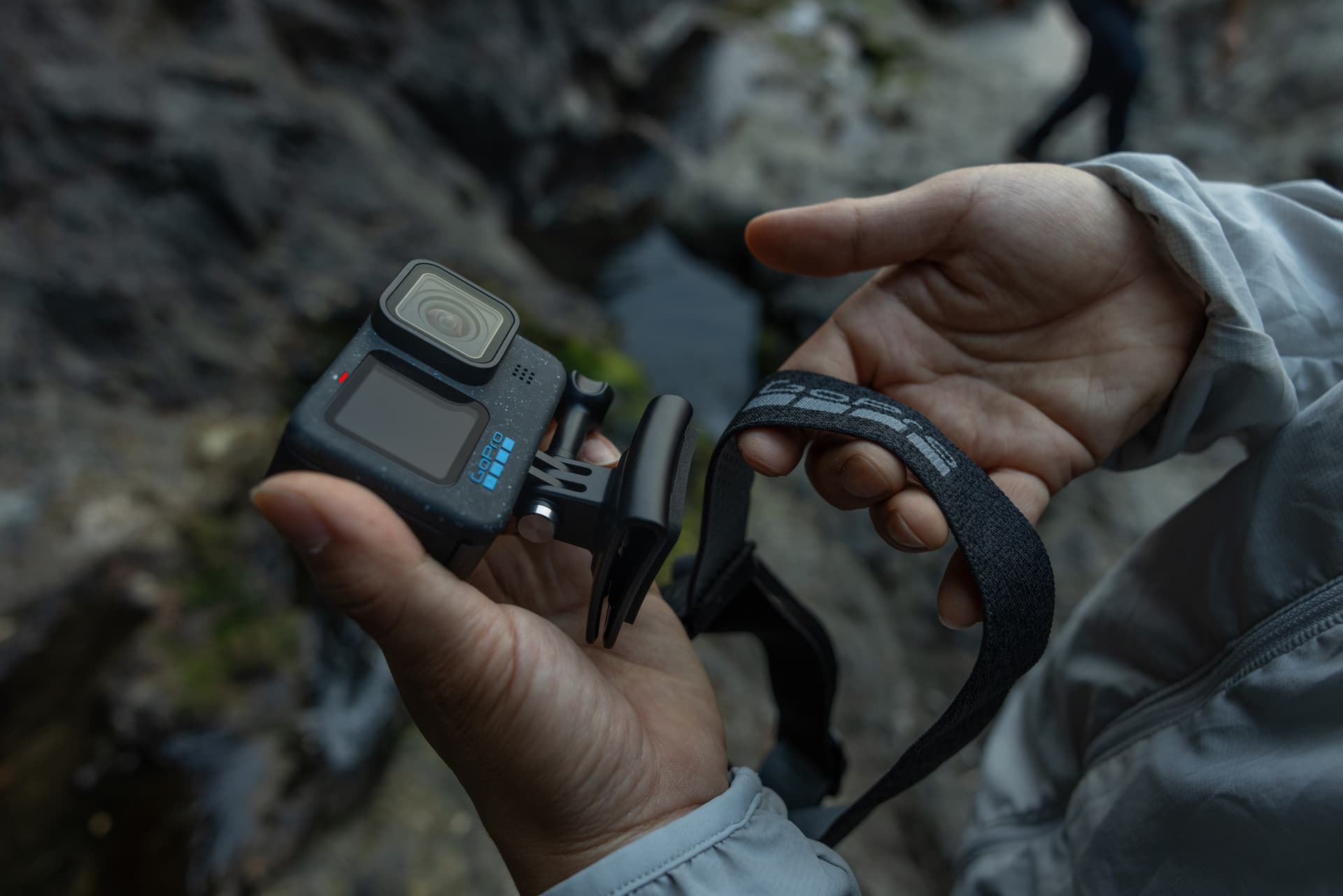 Curea GoPro pentru cap 2.0 + suport cu clema "ACHOM-002-VN" — miniatură