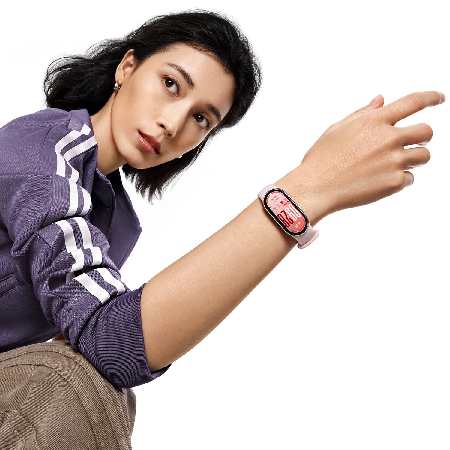 Bratara fitness Smart Band 10, Autonomie 21 zile, Roz "BHR9999GL" — miniatură