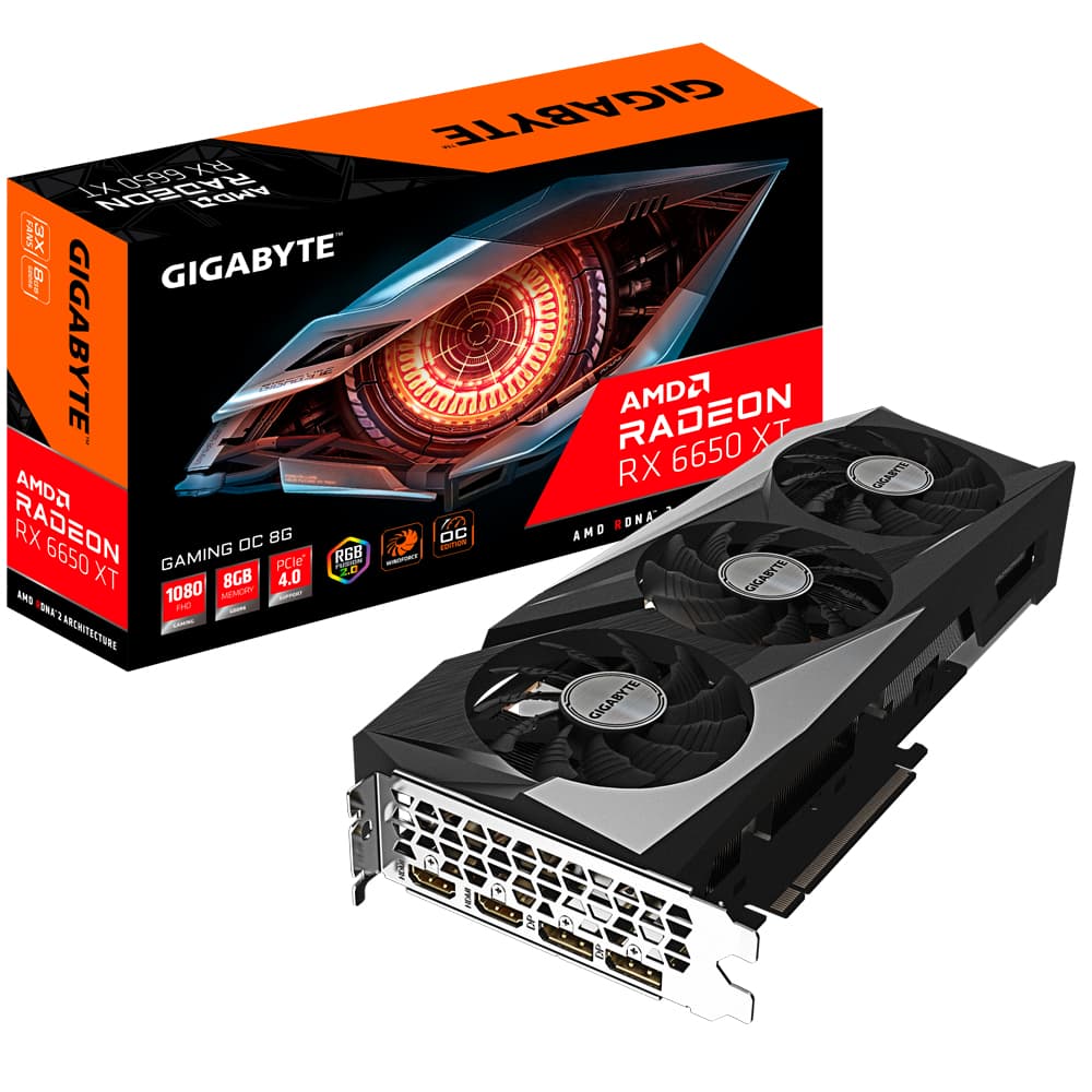 Placa video RX 6650 XT GAMING OC, 8GB GDDR6, 128 bit "GV-R665XTGAMING OC-8" — miniatură