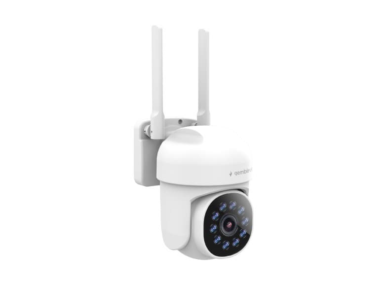 CAMERA IP GEMBIRD, pt. exterior, dist. IR 30 m, CMOS 4 Mpx, lentile 3.6mm, wi-fi, rezolutie QHD 2560x1440, video H.264+, microfon, RJ45, rotatie 355 gr, inclinare 120 gr, carcasa plastic, slot microSD card, Tuya — miniatură