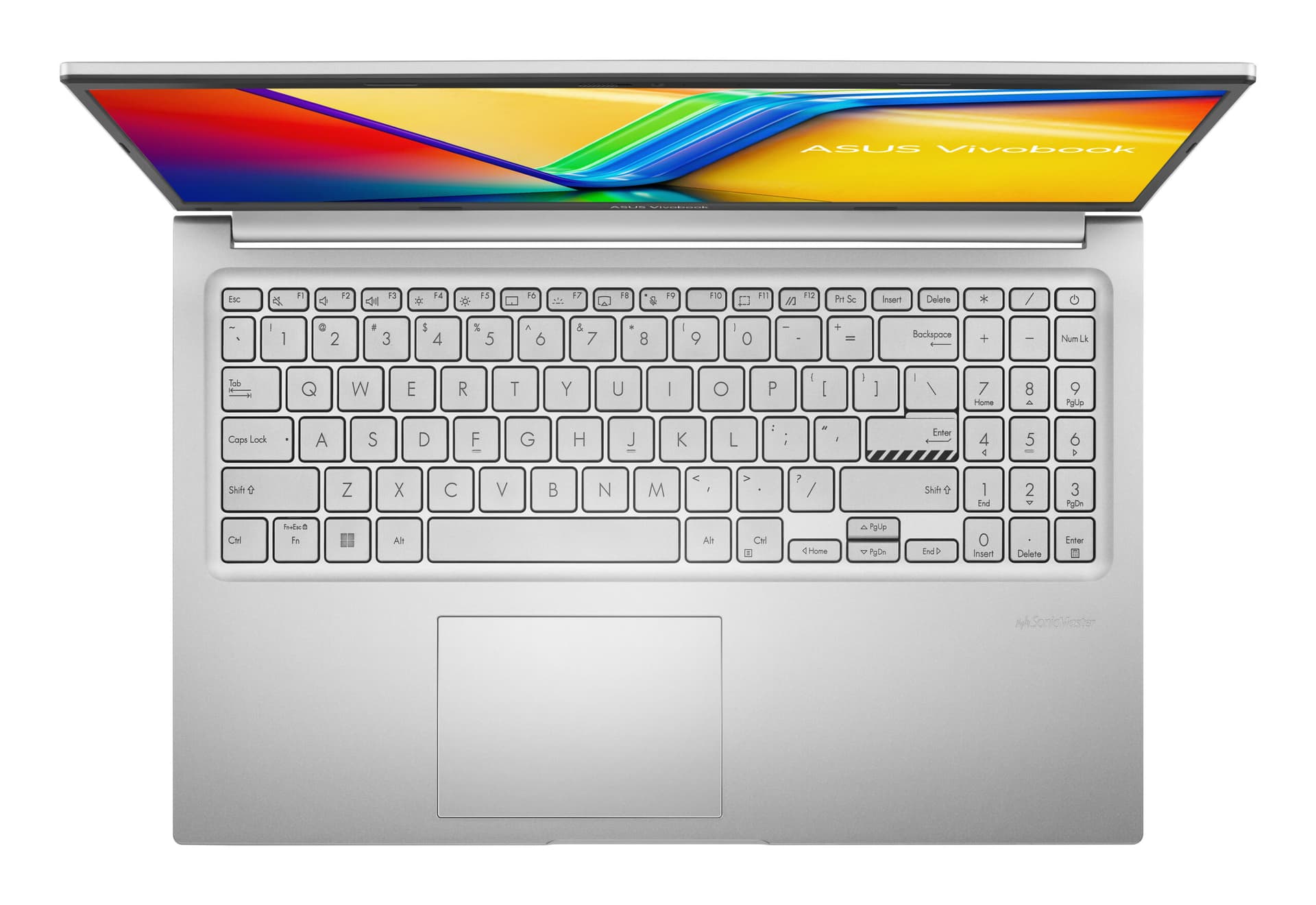 15.6 Vivobook 15 M1502YA, FHD, Procesor AMD RyzenTM 7 7730U (16M cache, up to 4.53 GHz), 8GB DDR4, 512GB SSD, AMD Radeon, No OS, Cool Silver "M1502YA-BQ160" — miniatură
