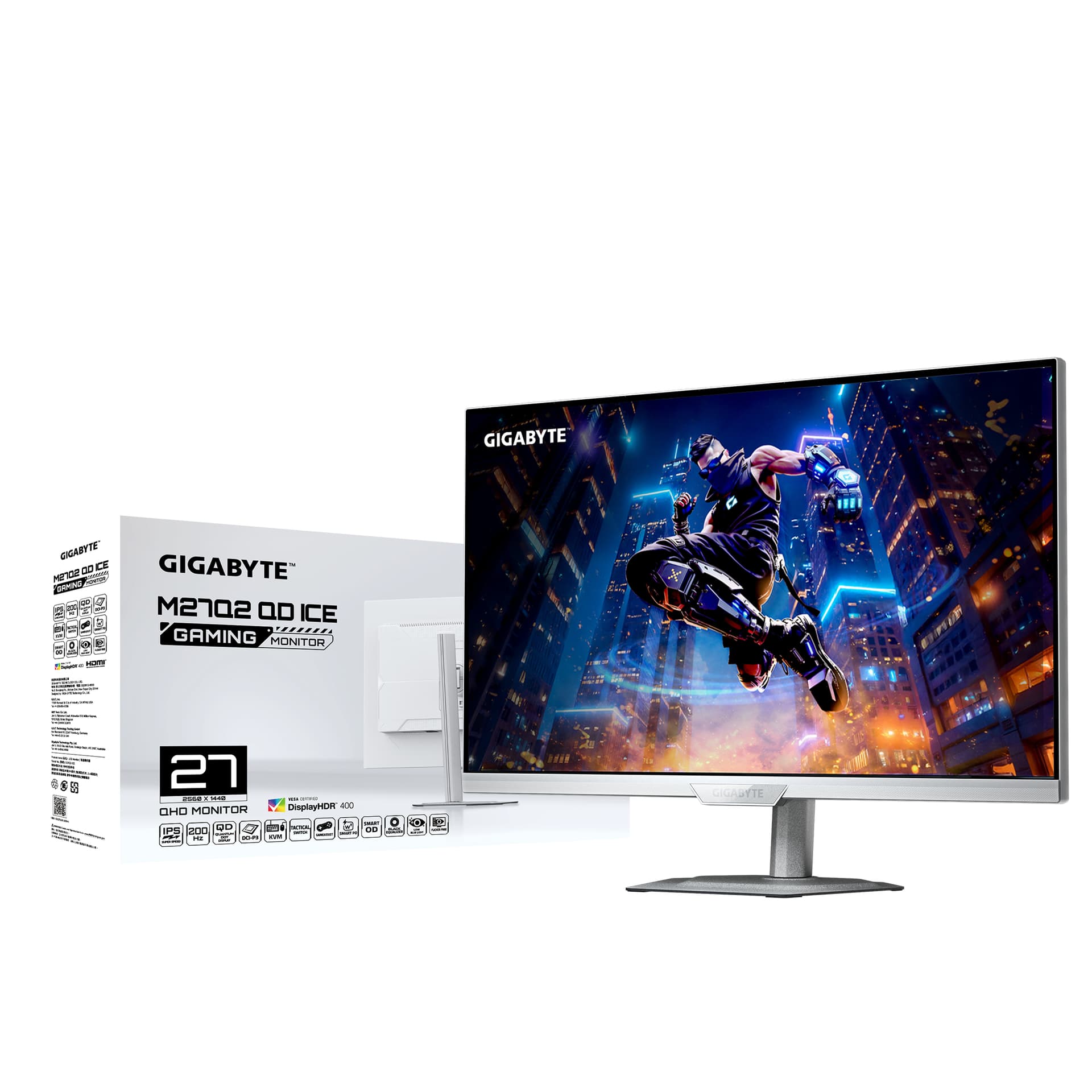 GIGABYTE M27Q2 QD ICE computer monitor "M27Q2 ICE EK" — miniatură