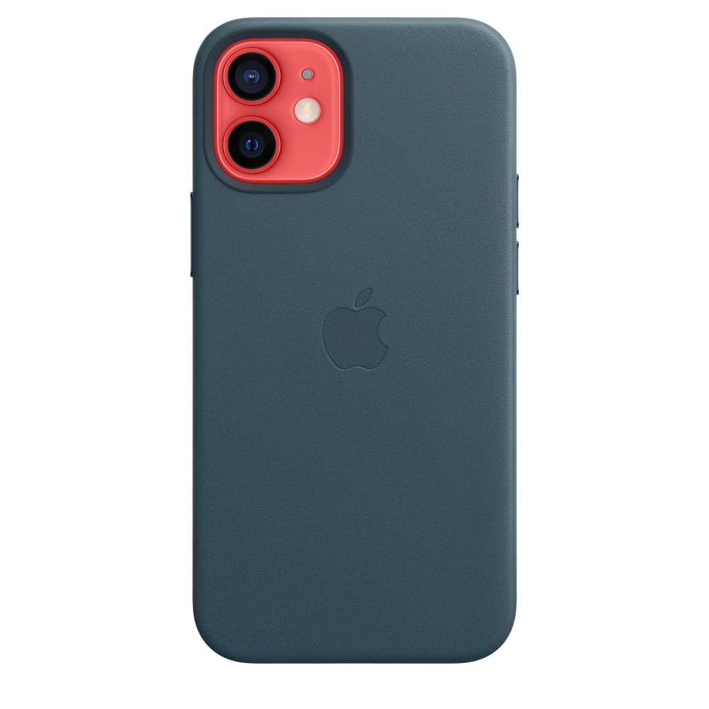 Husa Apple Husa Original Leather iPhone 12 Mini, MagSafe, Baltic Blue "MHK83ZM/A" — miniatură