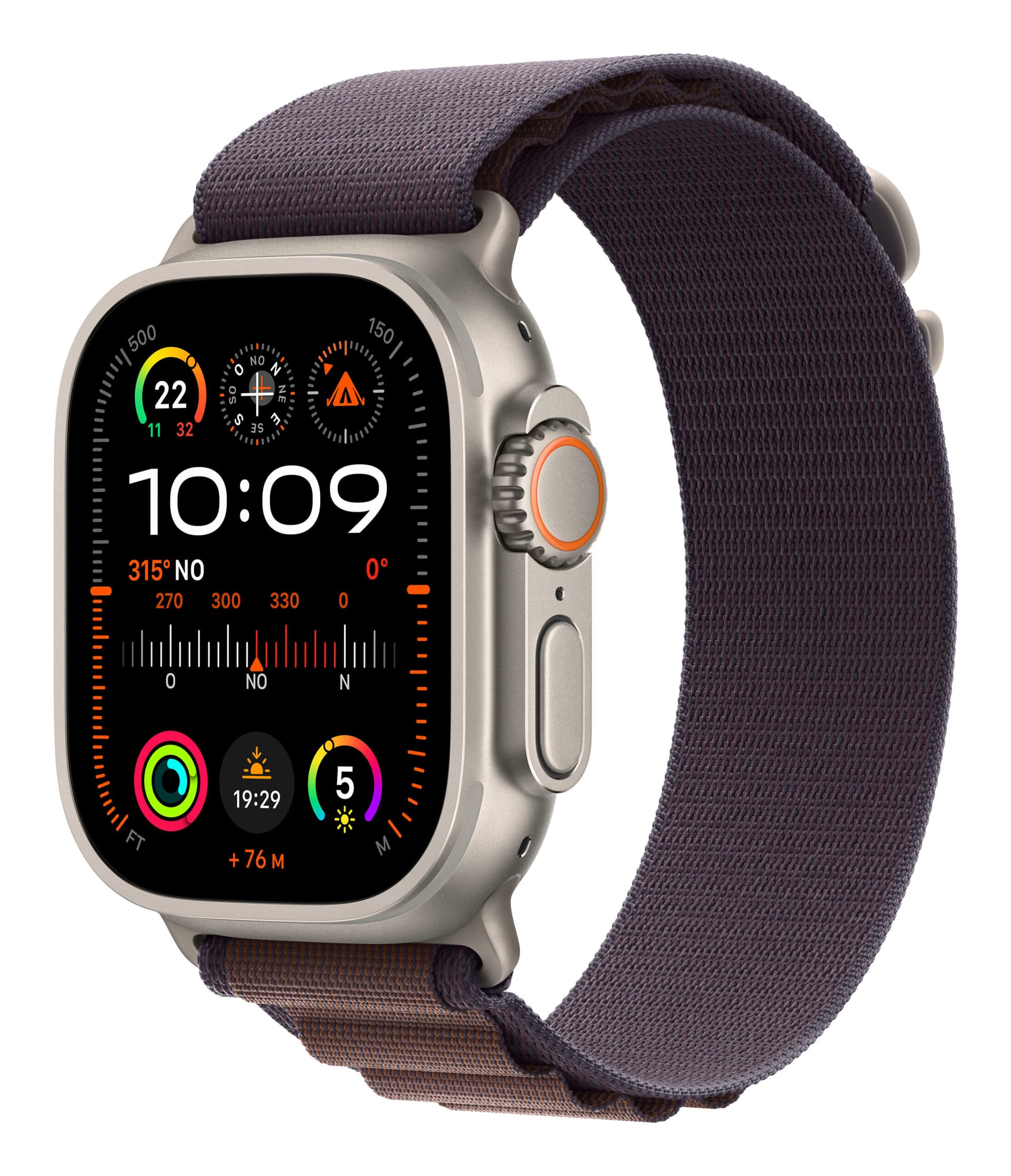 Smartwatch Watch Ultra 2 GPS + Cellular 49mm Titanium Case with Alpine Loop S Indigo "MRER3"