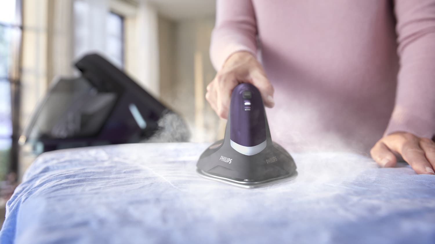 Fier de calcat Statie de calcat PHILIPS PerfectCare 8000 Series PSG8160/30, 2700W, 700g/min, 1.8l, Negru-Mov "PSG8160/30" — miniatură