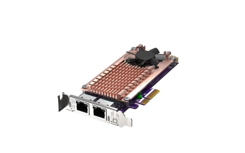 NAS QNAP QM2-2P2G2T - storage controller - M.2 NVMe Card / PCIe 3.0 (NVMe) - PCIe 3.0 x4, 2.5 Gigabit Ethernet "QM2-2P2G2T" — miniatură