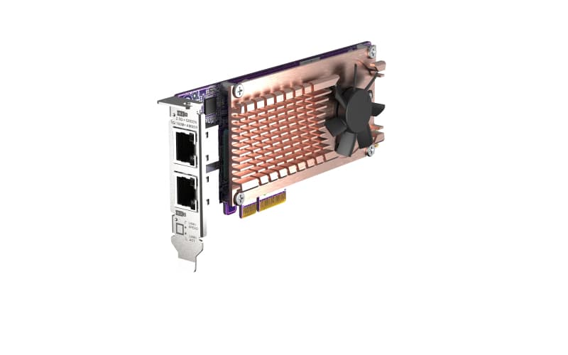 NAS QNAP QM2-2P2G2T - storage controller - M.2 NVMe Card / PCIe 3.0 (NVMe) - PCIe 3.0 x4, 2.5 Gigabit Ethernet "QM2-2P2G2T" — miniatură