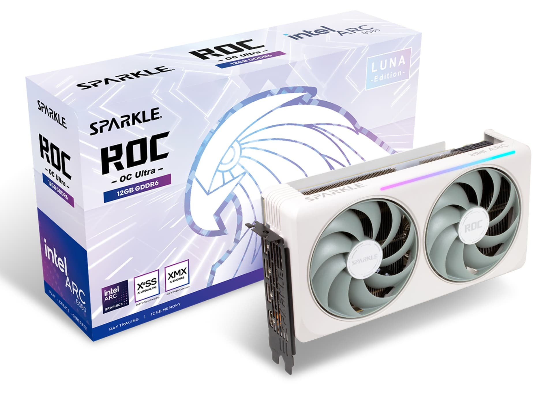 Placa video SPARKLE Intel Arc B580 ROC Luna OC U12G (0.8 lei — miniatură