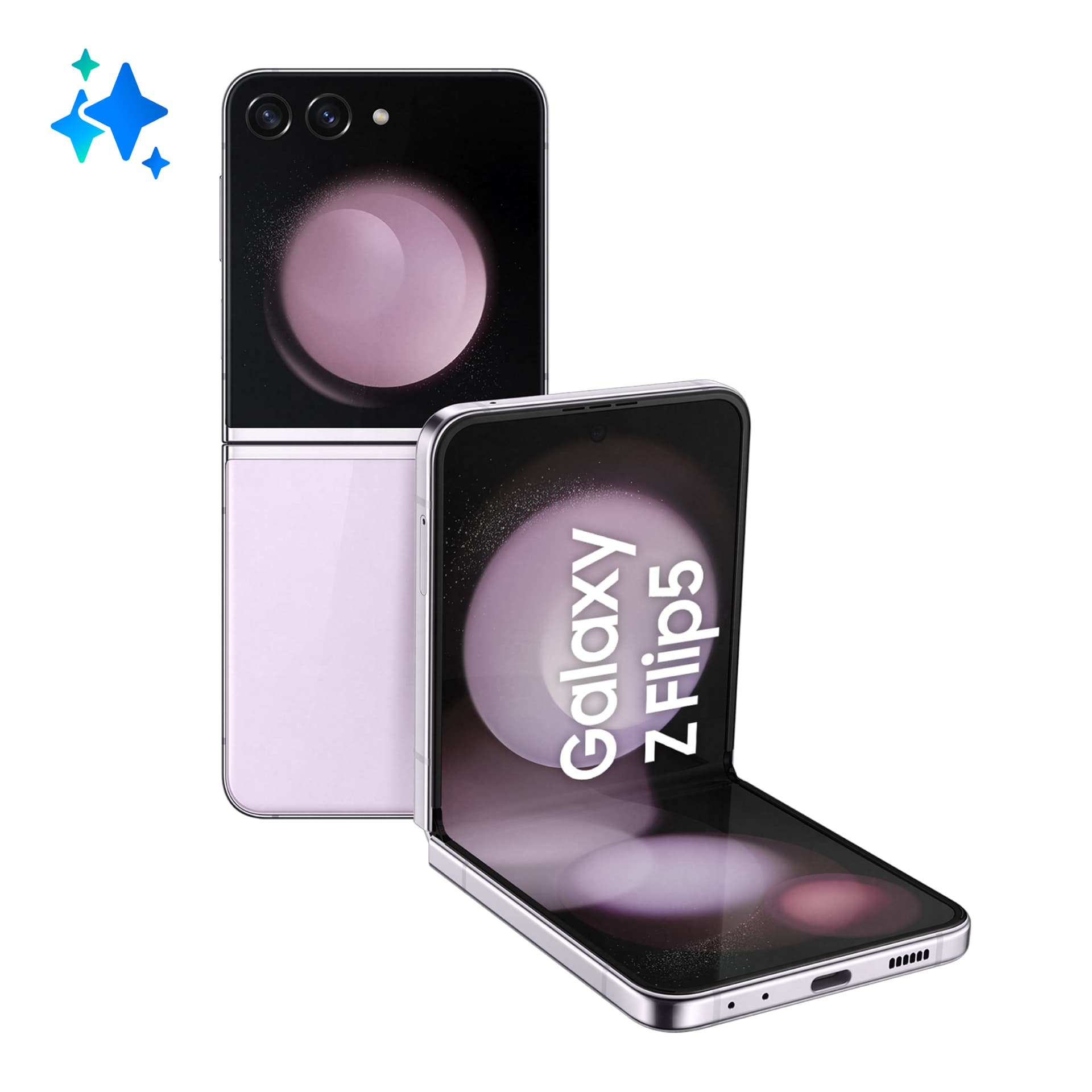 Smartphone Galaxy Z Flip5 256GB 8GB RAM 5G Dual SIM Lavender "SM-F731BLIGEUE"
