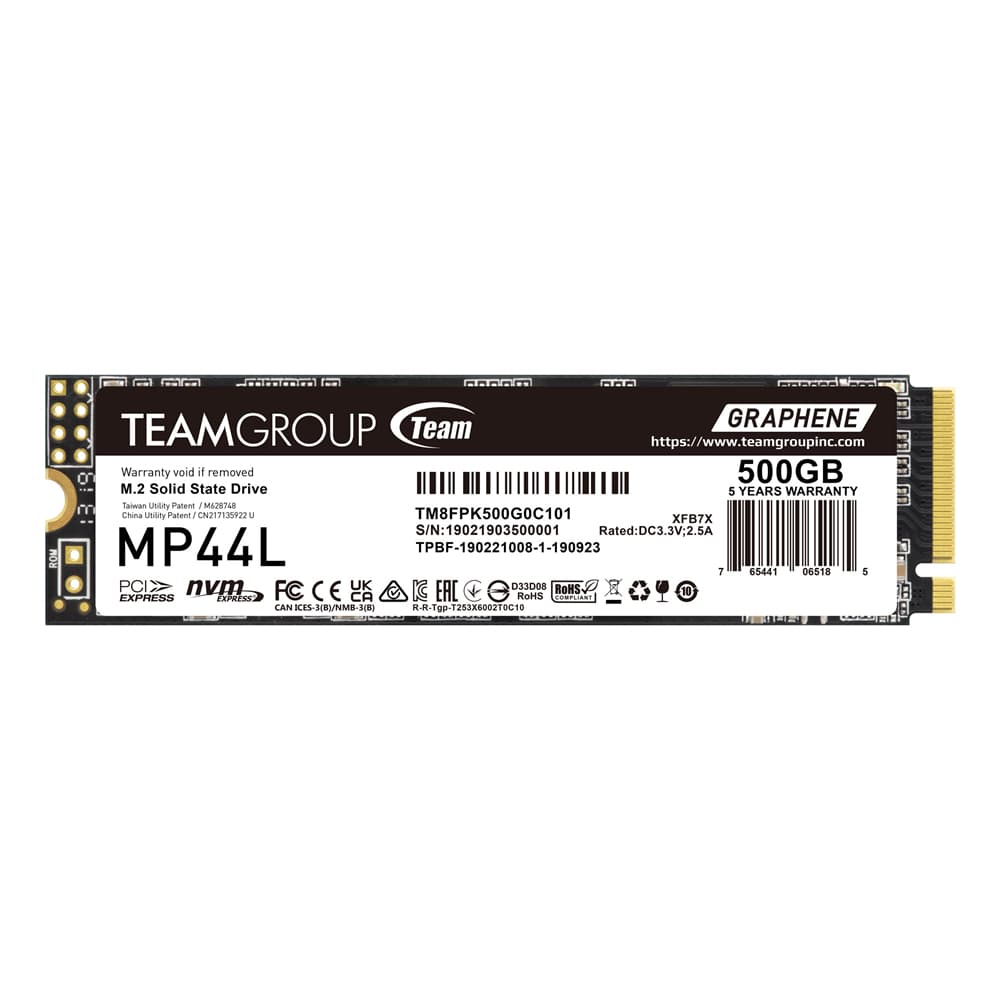 SSD TEAMGROUP MP44L, 500GB, PCIe SSD Gen4x4 M.2 2280, 3D TLC NAND NVMe, R/W: 5000/2500 MB/s, "TM8FPK500G0C101" — miniatură